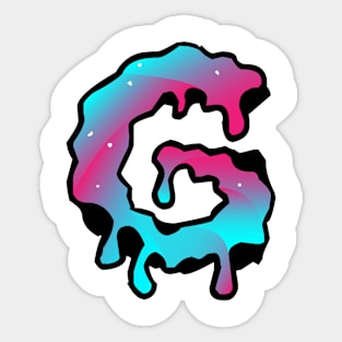 G melted Funny Sticker